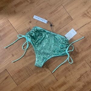 For Love and Lemons Barbados Bikini Bottoms in Mint BNWT